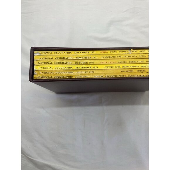 Nat Geo Mags Jul–Dec 1971 Vtg Set Slipcvr World Wildlife Travel Retro - Picture 3 of 16